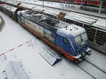 Auf der Ladestraße in Sonneberg stand,am 18.Januar 2024,die RDX 187 319.