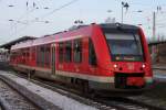 623 018-8 als RE4(RE 13209)von Btzow nach Pasewalk bei der Ausfahrt im Bahnhof Gstrow.09.01.2016