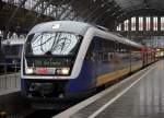 MRB 80173 von Leipzig Hbf nach Bad Lausick kurz vor der Ausfahrt im Leipziger Hbf.23.11.2013