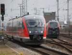 642 579 als RB 12 von Rostock Hbf nach Graal-Mritz bei der Bereitstellung im Rostocker Hbf.27.03.2015