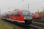 642 578 als RB 12 von Rostock Hbf nach Graal-Mritz bei der Bereitstellung im Rostocker Hbf.06.11.2015