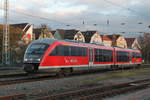 642 685 als RB12(RB 13242)von Graal-Mritz nach Bad Doberan bei der Ausfahrt im Rostocker Hbf.18.11.2016