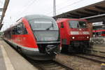 642 052 traf am Morgen des 18.06.2017 im Rostocker Hbf auf 120 201.