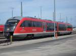 642 052-4 wartet auf ihren nchsten Einsatz im BW Rostock Hbf.02.05.10