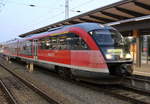 642 540-9 stand am Abend des 18.09.2020 im Rostocker Hbf.