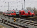 642 053 als RB11(Tessin-Wismar)bei der Einfahrt im Rostocker Hbf.07.04.2023