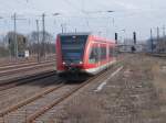 646 001-8 als RE Berlin Lichtenberg-Templin Stadt,am 11.April 2015,bei der Einfahrt in Oranienburg.