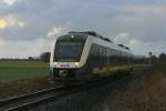 EVB VT109 als RB33 nach Bremerhaven/Cuxhaven am 24.12.2014 um 15:50 Uhr bei Apensen aufgenommen