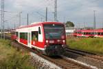 650 567-0+798 610-1 als Sonderzug(Warnemnde-Pritzwalk)bei der Ausfahrt im Rostocker Hbf.08.08.2015