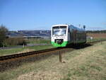 Alle Guten Dinge sind Drei und wieder war es der STB VT107 der mir,am 06.April 2025,in Veilsdorf vor die Linse fuhr.