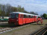 Bis zum 01.Mai 2012 wird der Neustrelitzer LVT 172 001-0/601-7 planmig zwischen Bergen/Rgen und Lauterbach Mole zum Einsatz kommen.Aufnahme am 27.April 2012 in Putbus.