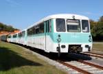 771 007-2(ex.Bw Salzwedel)steht als Sonderfahrt abgestellt im Bahnhof Seebad Heringsdorf,was mit den Ferkeltaxen passieren soll steht ebenfalls in den Sternen.03.10.2012