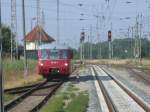 Am 27.Juli 2013 kam die Ferkeltaxe 172 132-3,aus Lauterbach Mole kommend,in Bergen/Rgen an.