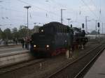 Nachdem Kohle fassen im Stralsunder Hafen und der Drehfahrt kam 03 1010-2,am 12.Oktober 2013,wieder zurck zum Stralsunder Hbf.