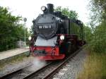 99 1784 hat am 12.Juni 2009 Lauterbach Mole erreicht und fuhr als Schlulok nach Putbus zurck.