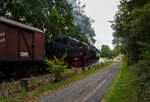Die 52 8134-0 der Eisenbahnfreunde Betzdorf fuhr Sonderfahrten, anl�sslich der 100 Jahr Feier der Westerwaldbahn (WEBA) am 31 August 2013, zwischen Scheuerfeld/Sieg und dem Betriebshof Bindweide der