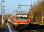 RE 7(ex RB)mit Schublok 6 112 145 auf dem Weg nach Hamburg.