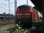 218 315 stand zwar am 21.Mai 2011 in Stralsund am Gterboden gnstig,so das man die Lok auch von Bahnsteig aus fotografieren knnte,nur hat man bei Sonnenschein,am Nachmittag in Stralsund,von