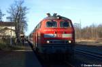 218 385-3 DB Fernverkehr AG mit dem IC 1931 von Munster(rtze) nach Berlin Sdkreuz in Munster(rtze).