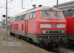 218 832-4 abgestellt im Bahnhof Hannover Hbf.11.03.2016