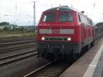 218 374 hat am 25.Juli 2009 die Kurswagen aus Heringsdorf nach Stralsund gebracht die mit dem Kurswagen von Rgen vereinten und weiterfuhren nach Kln.