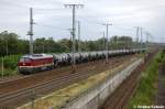 132 158-7 (232 158-8)  Ingrid  LEG - Leipziger Eisenbahnverkehrsgesellschaft mbH mit einem Kesselzug  Dieselkraftstoff oder Gasl oder Heizl (leicht)  in Stendal Ortsteil Wahrburg und fuhr in