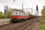 232 309-5 DB Cargo mit einem E-Wagen Ganzzug im Brandenburger Hbf und fuhr weiter in Richtung Werder(Havel).