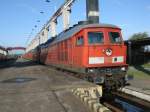 Fr Eisenbahnfan`s wurde die Loknummer 233 536-2 unkenntlich gemacht,aber Heutzutage kein Problem trotzdem die Loknummer heraus zubekommen.Aufnahme am 30.September 2012 in Mukran.