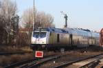 ME 246 006-1 bei der Ausfahrt in Richtung Hamburg Hbf am 26.01.2012 in Cuxhaven.