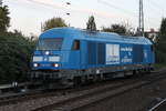 253 015-8(223 052-2)beim Rangieren am Abend des 22.09.2017 in Rostock-Bramow.