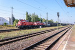 261 094-7 & 261 013-7 DB Cargo mit einem H-Wagen Ganzzug in Stendal und fuhren weiter in Richtung Magdeburg.