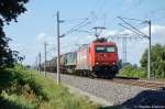 185 585-7 (HGK 2053) & DE 63 (266 063-1) der HGK - Hfen and Gterverkehr Kln AG mit Kesselzug in Vietznitz Richtung Paulinenaue unterwegs.