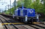 295 082-2 fuhr mit einen leeren containerzug durch hh-harburg,08.05.15