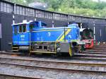 Zwei Kleindieselloks stehen am 25.05.2008 im Eisenbahnmuseum in Bochum-Dalhausen.