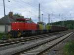 MAK G1206 1507 und 275 119-6 stellten die Kreidewagen,am 27.Juni 2013,in Bergen/Rgen ab.