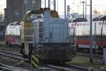 277 031-1 der Firma Schweerbau GmbH&Co.KG, Stadthagen stand am 28.12.2014 im Rostocker Hbf