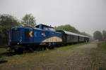 evb Logistik 410 51 am 20.05.2013 im Neuen Farbenkleid im Moorexpress Bahnhof Deinste und Deutsches Feld und Kleinbahnmuseum Deinste e.V.