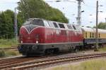 V 200 116 beim Rangieren im Bahnhof Wismar.(25.06.2011)