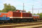 PRESS 114 703-2 (NVR Nummer 92 80 1203 230-8 D-PRESS) als Bauzuglok in Flensburg Peelwatt am 18.07.2023