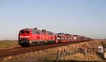 DB 1218 321-8 und Schwesterlok mit SyltShuttle nach Westerland.