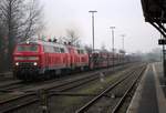 Eine Kielerin für den SyltShuttle...DB 1218 470-3 mit Schwester/Bruderlok verlässt hier mit einem SyltShuttle Niebüll Richtung Westerland.