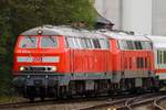 DB 218 322-6 und eine weitere 218 als Zugloks des IC 2191.