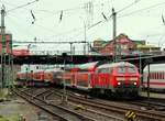 DB Regio Kiel 218 339-0 und Schublok 218 413-3 stellen den Strandexpress bereit.