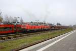 DB 218 381-2 und 369-7 verlassen mit dem üblich geilen 218ner Sound Niebüll mit einem SyltShuttle Richtung Westerland.