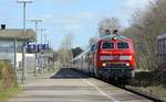 S-Bahn Hamburg 218 474-5(REV/HB X/15.01.13, Verl/HB X/19.11.19) mit AKE Sdz 50 Einfahrt Husum 31.03.2019