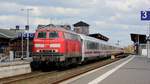 DB 218 834-0(ex DB 218 367) mit IC 2375 Niebll 13.04.2019