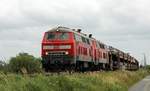 DB 218 344 und 366 mit SyltShuttle gen Westerland.