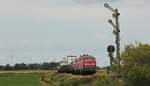 DB 218 380 und 321 mit AS nach Niebüll.