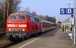 DB 218 830-8 mit den beiden SSP 628 Kampen und Wenningstedt auf dem Weg zum Schrott nach Espenhain.