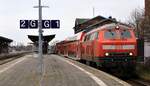 DB 218 453-9 REV/HB X/23.05.17, Verl/BCS X/23.05.24 mit dem RE6 / 11010 als Sonderleistung Nah/SH Niebll Bhf.